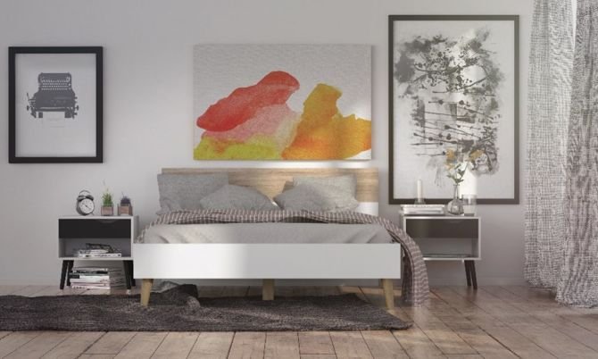 Łóżko Oslo 180 x 200 w stylu retro