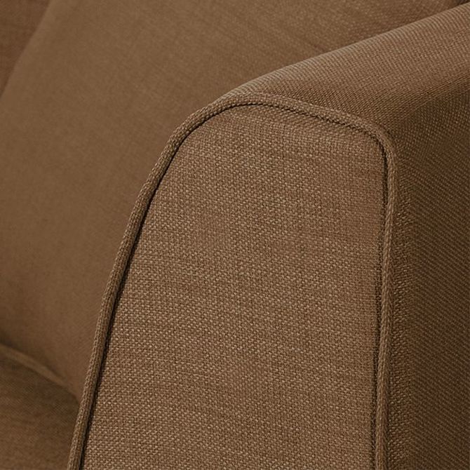 Sofa tapicerowana Lily, 3 osobowa, oliwkowa, nóżki dąb olejowany