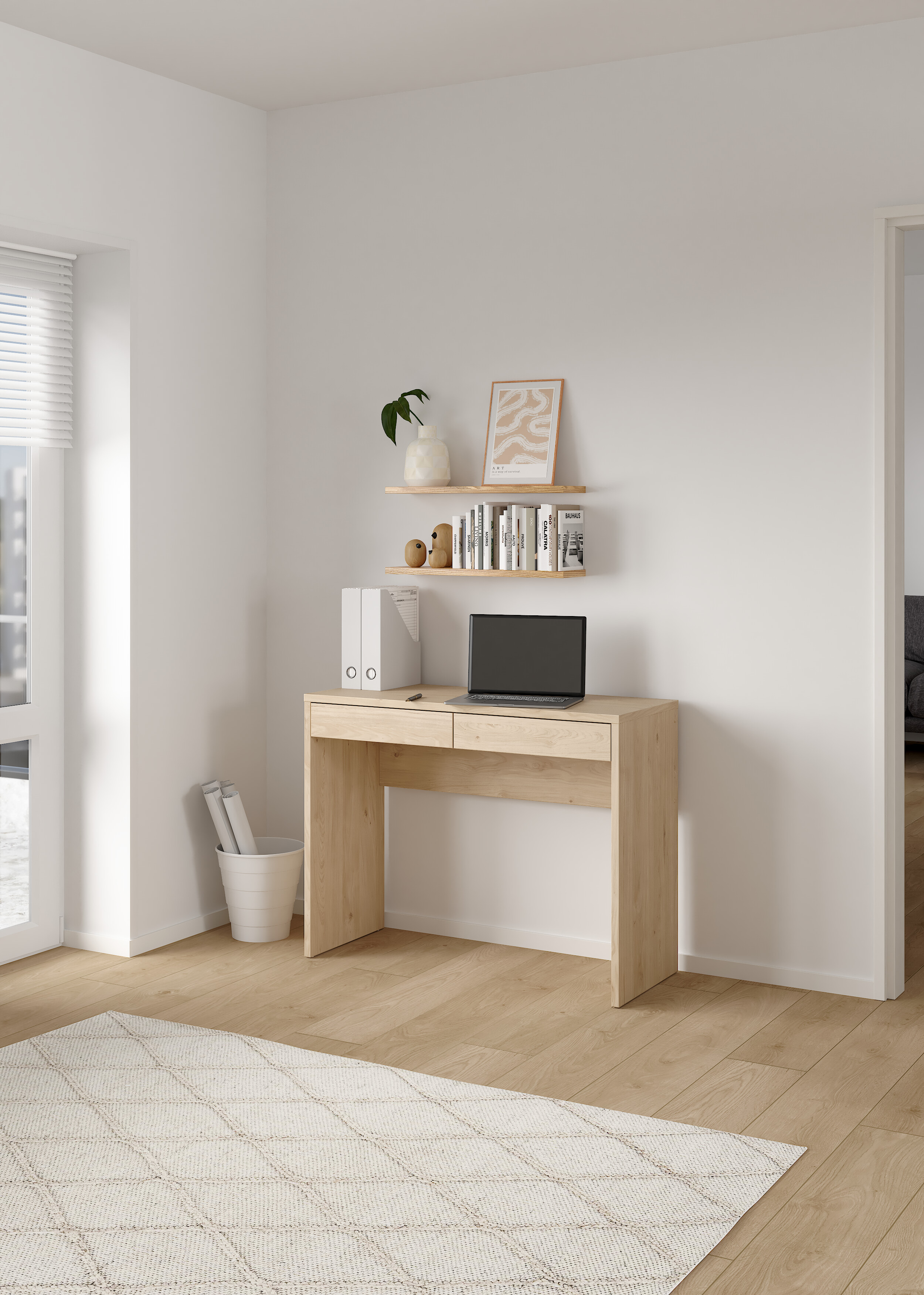  Biurko_z_szufladami_Function_Plus_100_cm_jackson_hickory