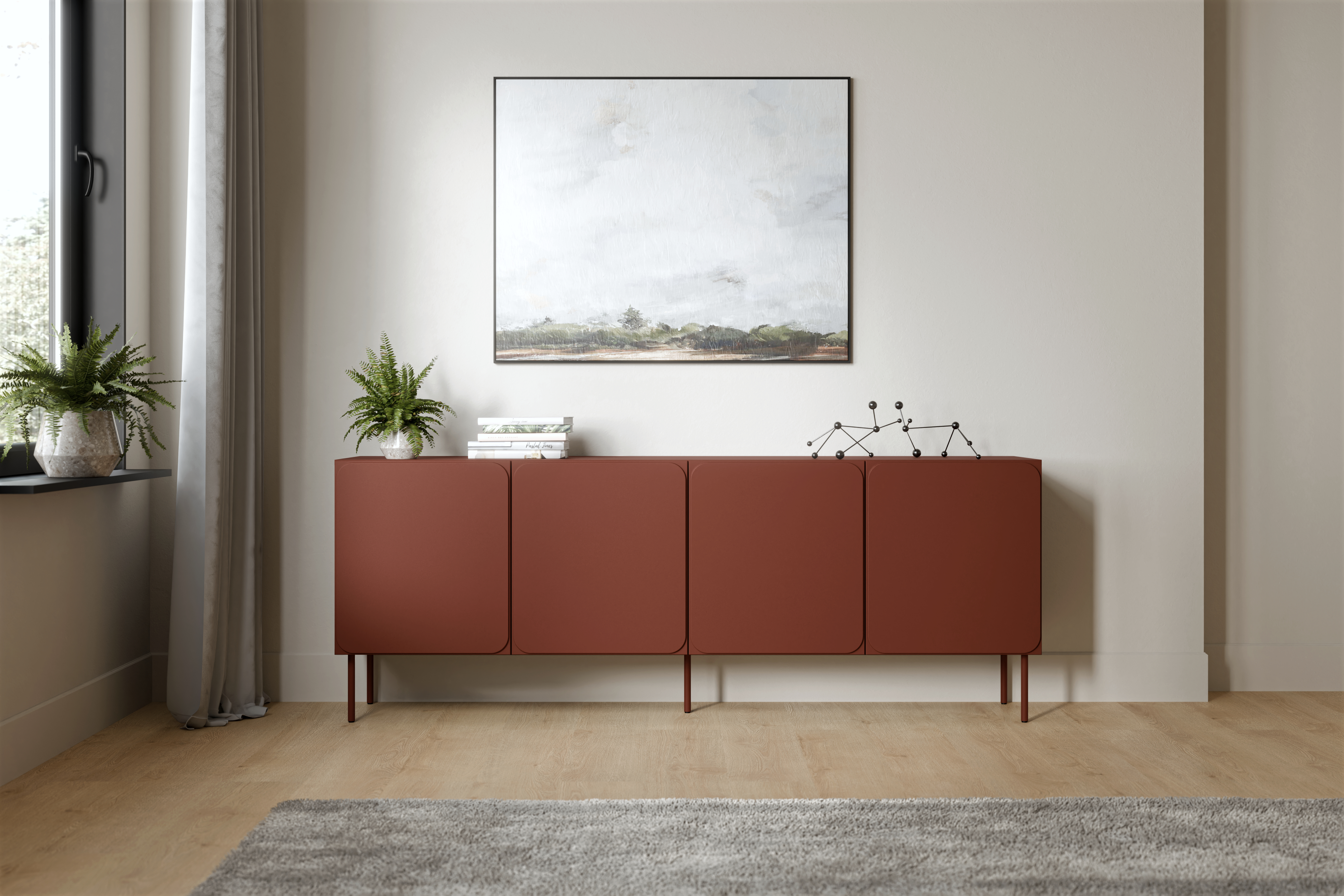 komoda_z_drzwiami_Verno_200_cm_red_tuscany