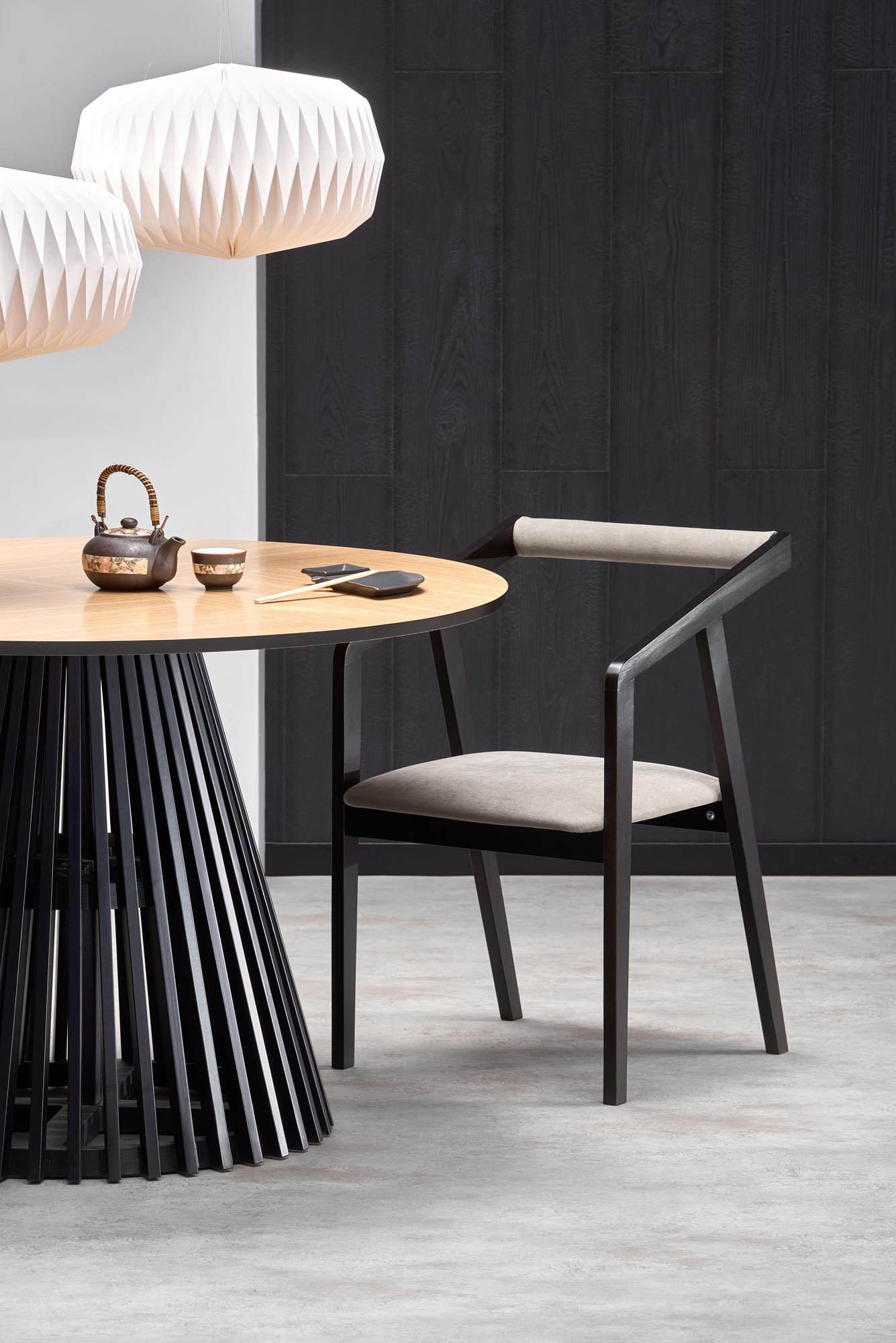 krzesło do jadalni drewniane tapicerowane Azul