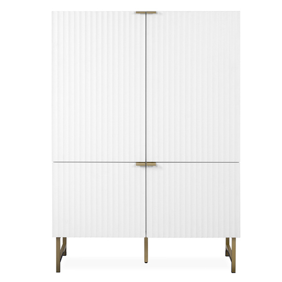 Komoda wysoka z drzwiami biała mat 100 cm Edinburgh