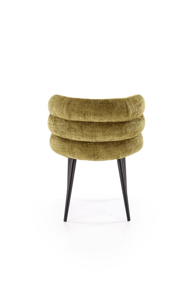 Krzesło do jadalni tapicerowane oliwkowe / czarne K575