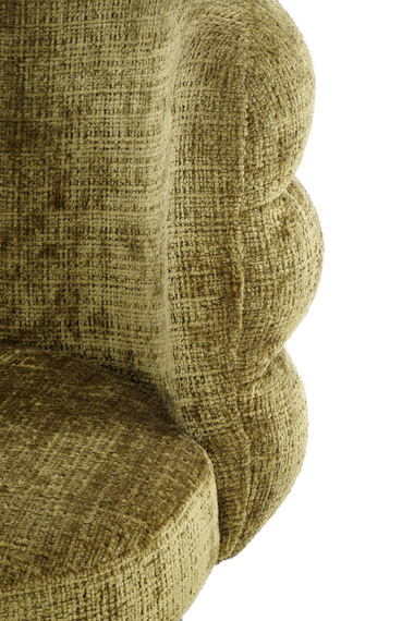 Krzesło do jadalni tapicerowane oliwkowe / czarne K575