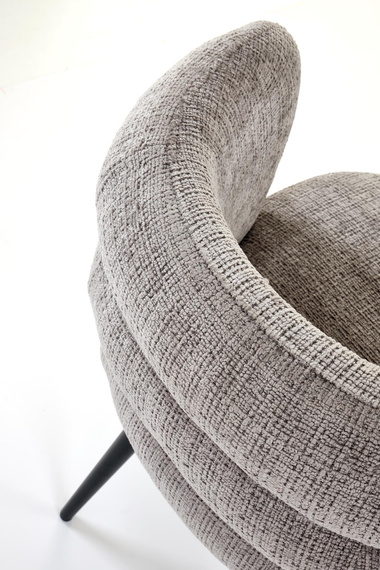 Krzesło do jadalni tapicerowane szare / czarne K575