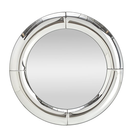 Lustro okrągłe srebrne 80 cm Moon