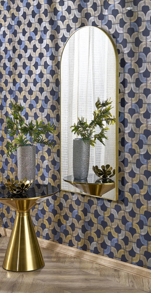 Lustro w ramie złotej 60 x 120 cm Curio