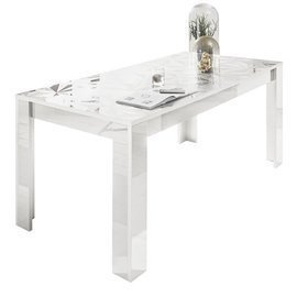 Stół do jadalni biały połysk 180 x 90 cm Prestige