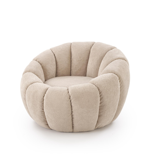 Fotel wypoczynkowy tapicerowany beżowy Gaspar 2