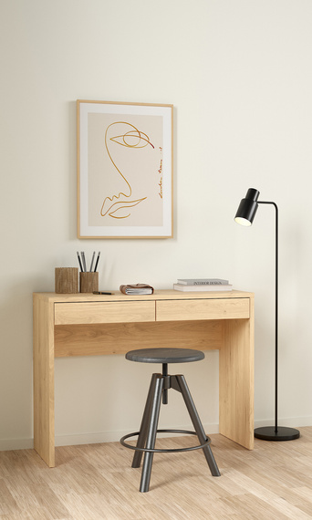 Biurko z szufladami Function Plus, 100 cm, jackson hickory