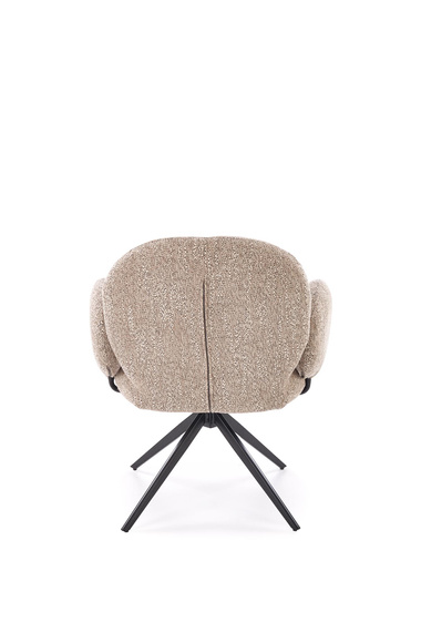 Krzesło do jadalni tapicerowane bezowe / czarne K568