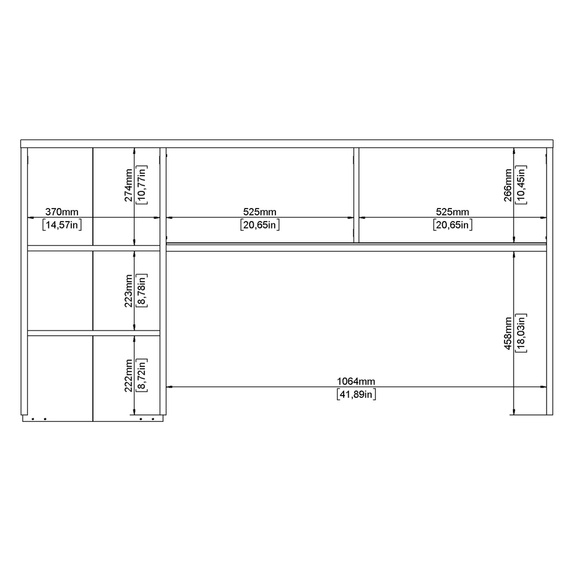 Nadstawka do biurka jackson hickory 149 cm Function Plus
