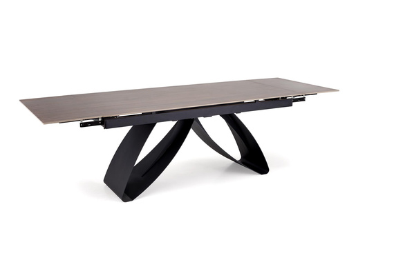 Stół rozkładany orzech / czarny mat 180 - 260 x 90 cm Hilario