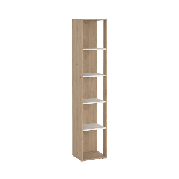 Regał Sign 41 x 34 x 205 cm, 4 półki, jackson hickory, biały mat
