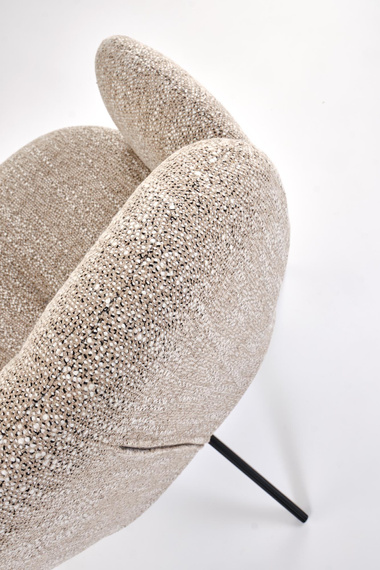 Krzesło do jadalni tapicerowane bezowe / czarne K568