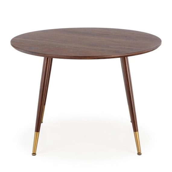 Stół Domenico 110 x 76 cm, orzechowy, detale złote