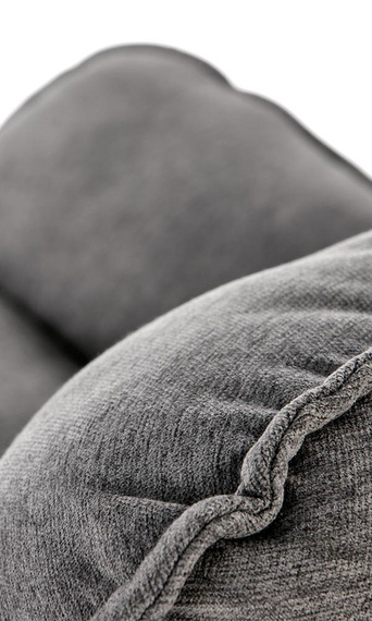 Fotel wypoczynkowy tapicerowany szary Volker