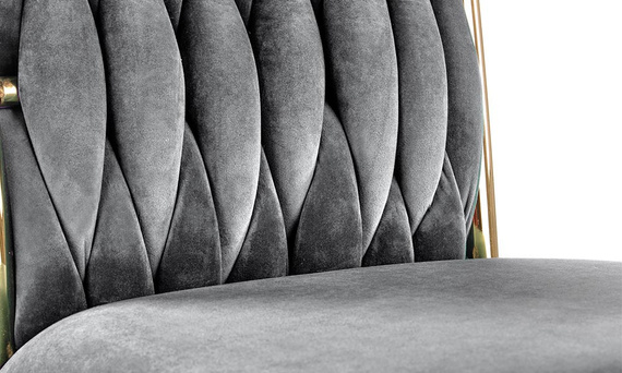 Krzesło do jadalni tapicerowane szare K436