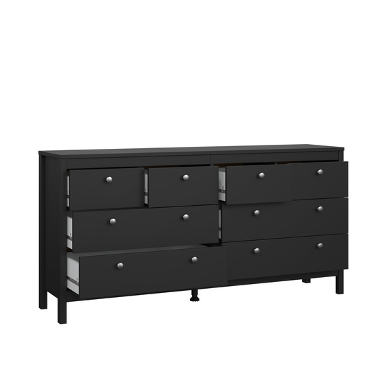 Komoda z szufladami czarna mat 159 cm Madrid