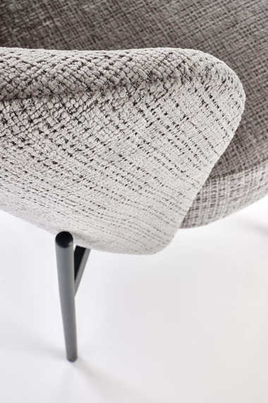 Krzesło do jadalni tapicerowane szare / czarne K590