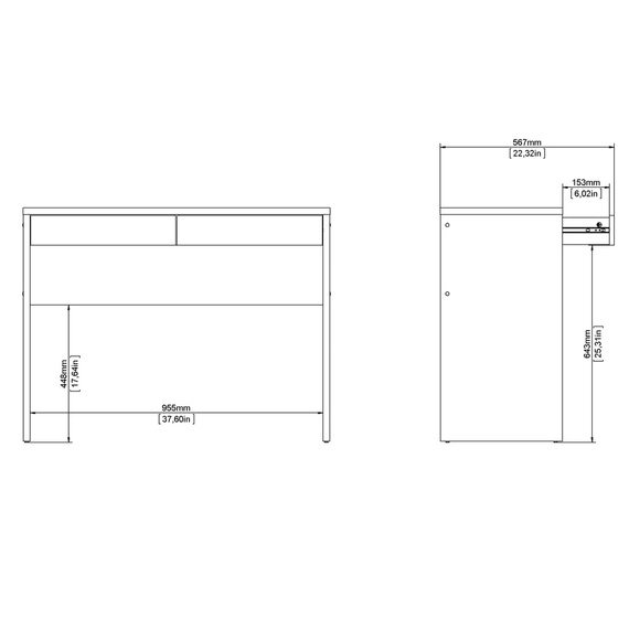 Biurko z szufladami Function Plus, 100 cm, jackson hickory