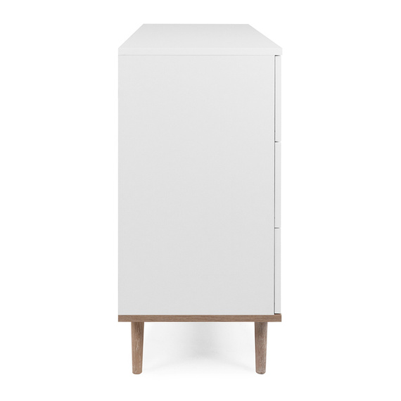 Komoda z szufladami biała / dąb sonoma mat 80 cm Göteborg