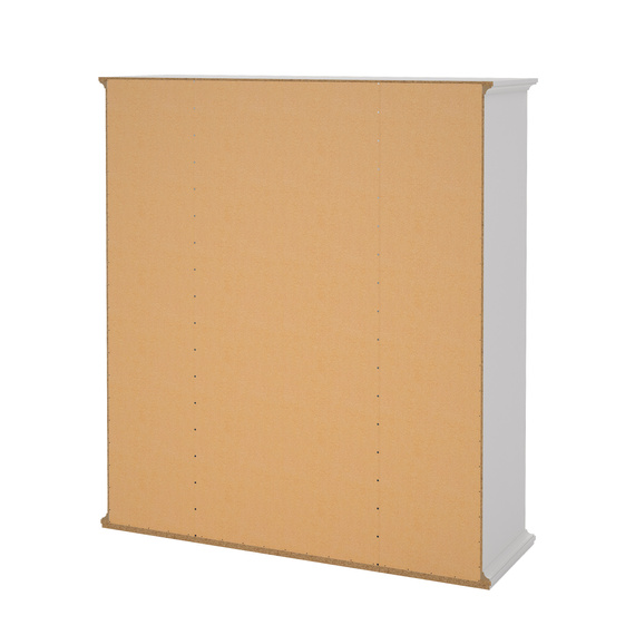 Szafa czterodrzwiowa z szufladami biała mat 182 x 201 cm Paris