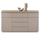 Komoda z szufladami i drzwiami beżowoszara / drewno akacjowe mat 150 cm Cavo