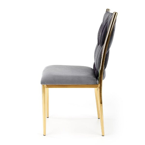 Krzesło do jadalni tapicerowane szare K436