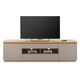 Szafka RTV beżowoszara / drewno akacjowe mat 200 cm Cavo