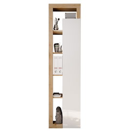 Regał biurowy z drzwiami biały / dąb Cadiz wysoki połysk / mat 50 x 33 x 189 cm Verden