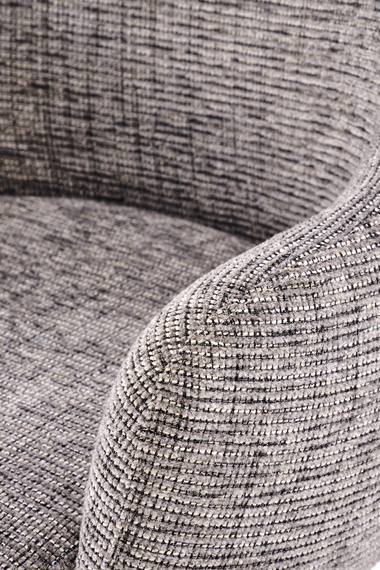 Krzesło obrotowe do jadalni tapicerowane szare K564