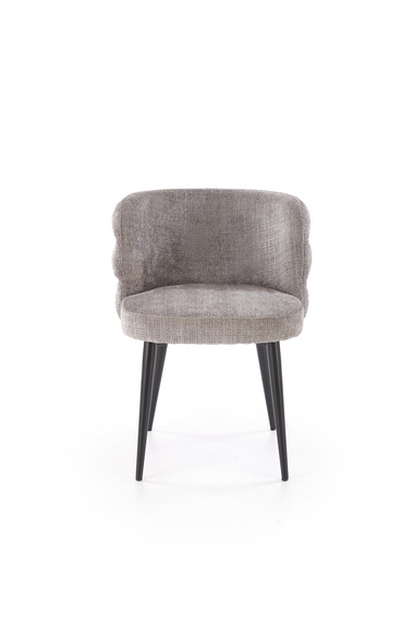 Krzesło do jadalni tapicerowane szare / czarne K575