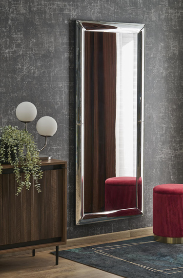 Lustro w ramie srebrnej  72 x 162 cm Abisso