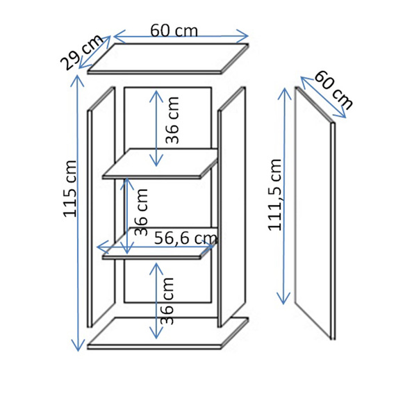 Witryna wisząca przeszklona dąb lefkas mat 60 x 112 cm Simple