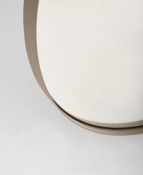 Lustro okrągłe złote 70 cm Patina