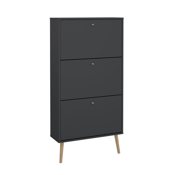 Szafka RTV biała / dąb mat 117 cm Bodo