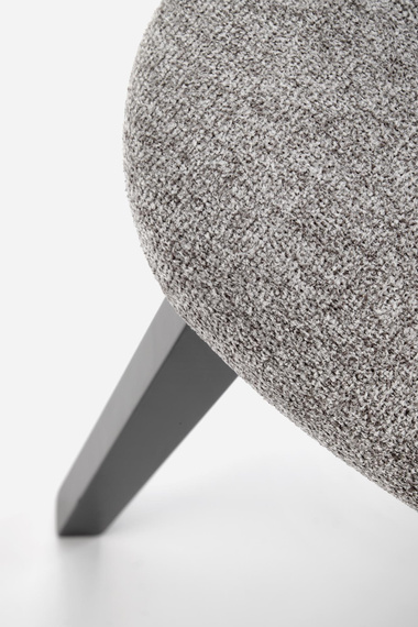 Krzesło do jadalni drewniane tapicerowane szare / czarne Hylo