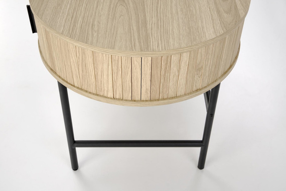 Biurko z drzwiami naturalne / czarne mat 120 cm B51