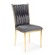 Krzesło do jadalni tapicerowane szare K436