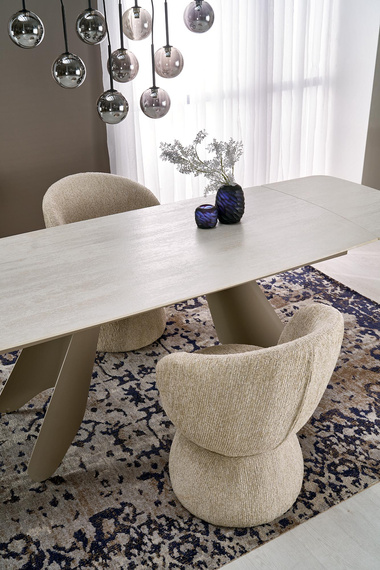 Krzesło do jadalni tapicerowane beżowe K581