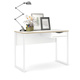 Biurko z szufladą białe / dąb sonoma mat 110 cm Function Plus Small