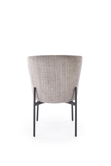 Krzesło do jadalni tapicerowane szare / czarne K590