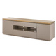 Szafka RTV beżowoszara / drewno akacjowe mat 173 cm Cavo