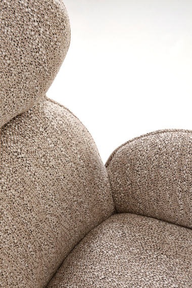 Krzesło do jadalni tapicerowane beżowe / orzech K585