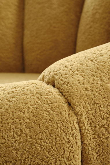 Fotel wypoczynkowy tapicerowany musztardowy Gaspar 2