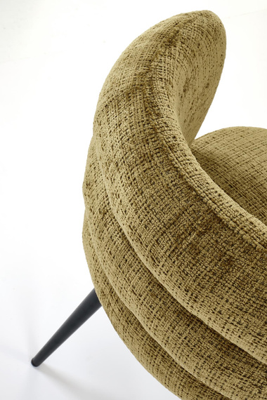 Krzesło do jadalni tapicerowane oliwkowe / czarne K575