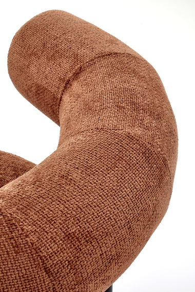 Fotel wypoczynkowy tapicerowany cynamonowy Hazard