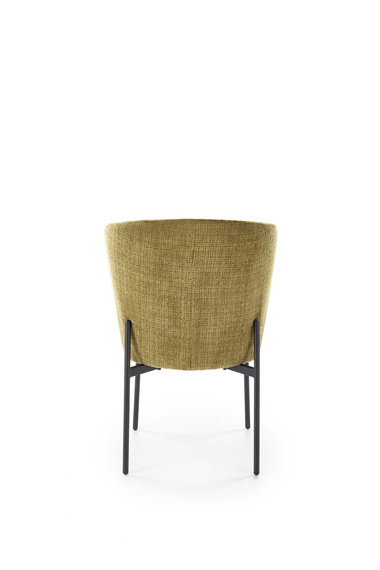 Krzesło do jadalni tapicerowane oliwkowe / czarne K590
