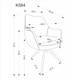 Krzesło obrotowe do jadalni tapicerowane szare K564